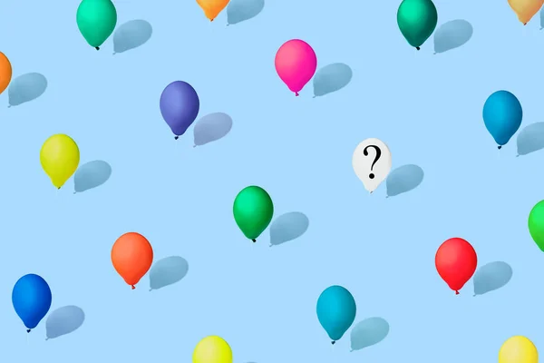 Globos Multicolores Como Símbolo Heterogeneidad Sociedad Estilo Isométrico Moderno Concepto — Foto de Stock