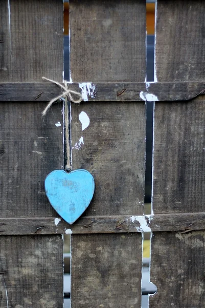 Rustic blue heart — Stock Photo, Image