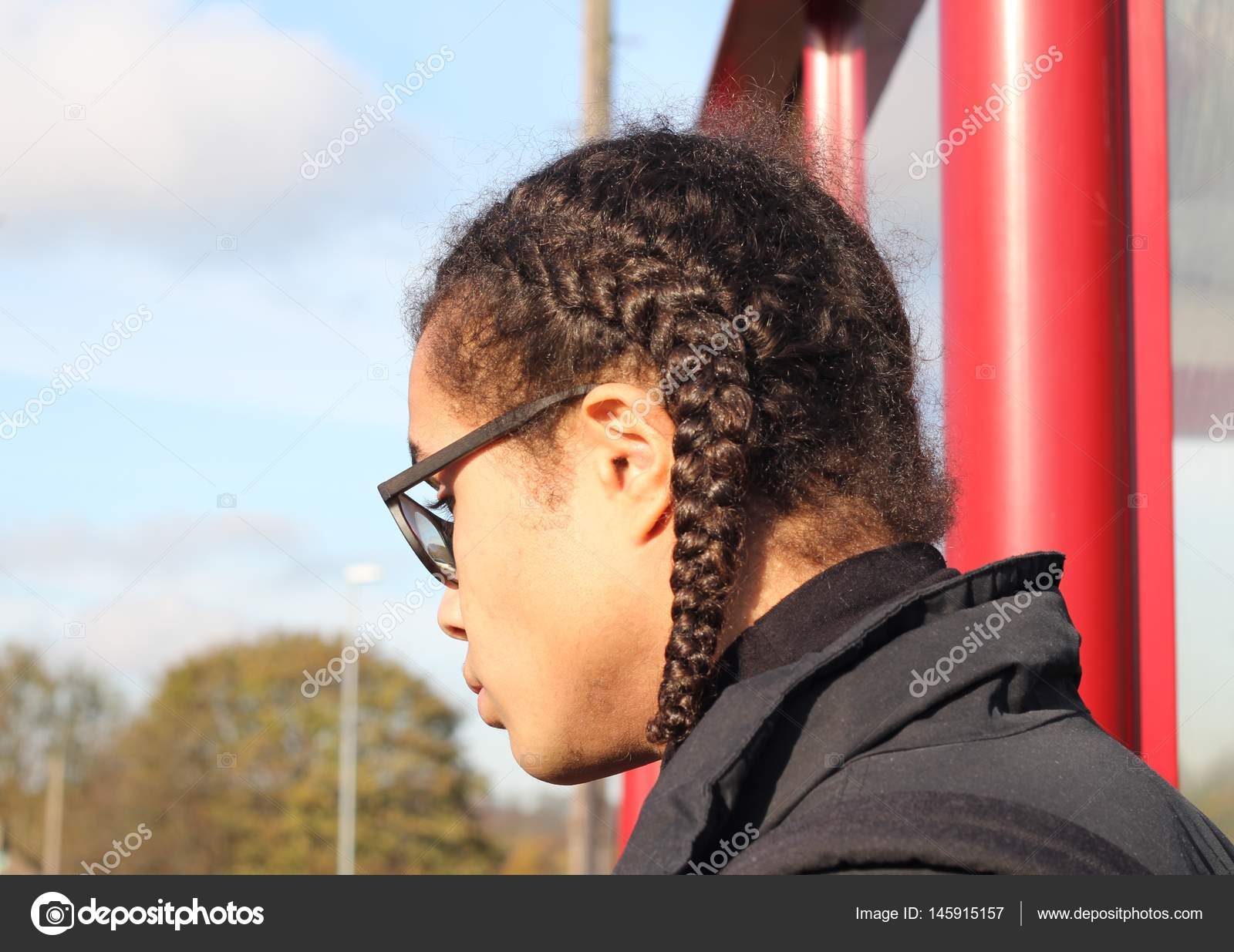 Mixed Race Boy Hairstyles Smiling Mix Raced Young Man Stock