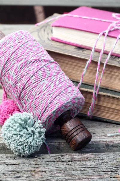 Books tied with twine — Stock Photo, Image
