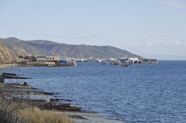 Puerto Baikal - estación terminal en Circum-Baikal Ferrocarril —  Fotos de Stock