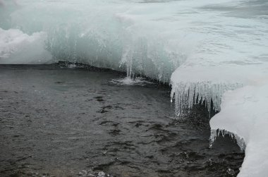 Buz Nehri üzerinde bahar başında erime. Irkutsk bölge