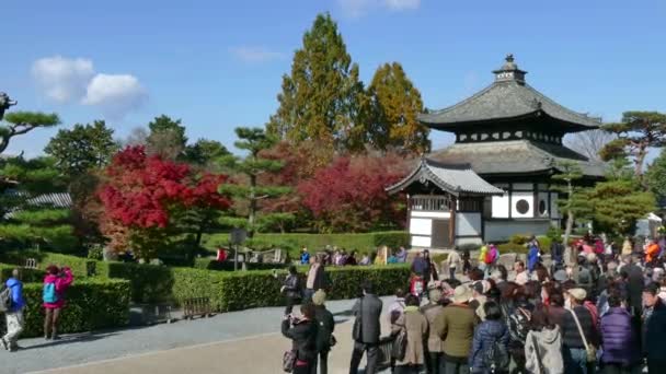 La gente en Tofukuji o Tofuku templo de ji en Kyoto Japón Asia — Vídeos de Stock