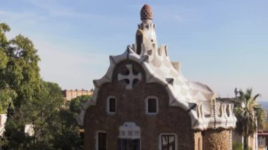 Gaudi'nin Parc Guell Barcelona İspanya tarafından bina