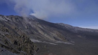 Mount Etna Sicilya aktif yanardağ patlama patlayan hızlandırılmış