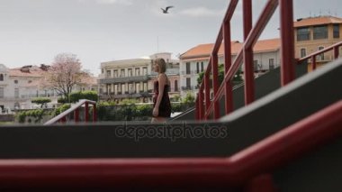 Panama City ziyaret turist kadın Kasko Antiguo tatil