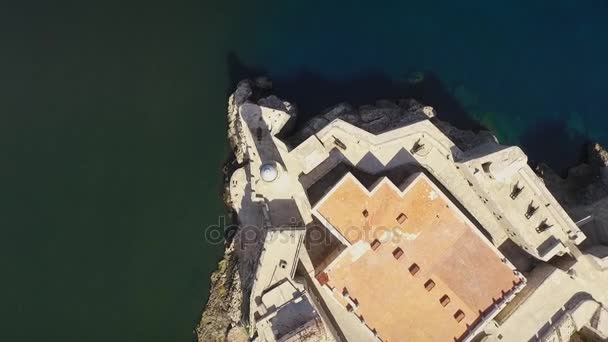 15 Aerial View Monument Castle Caribbean Sea Cuba With Drone — Stock Video