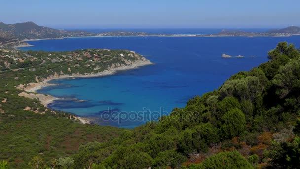 Φυσικό τοπίο παραλίες της Μεσογείου στην Σαρδηνία Σαρδηνία Ιταλία Italia — Αρχείο Βίντεο