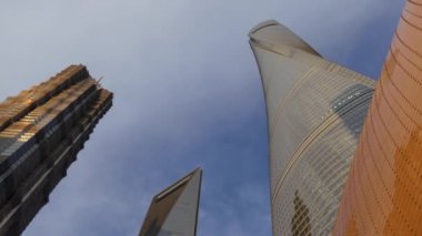 Skyline High Rise binalar ve gökdelenler Shanghai Çin Asya