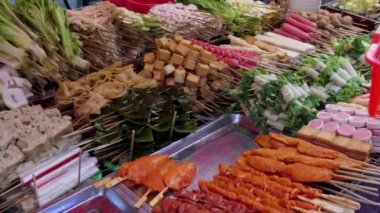Geleneksel Çince sokak gıda Market Lanzhou Çin Asya