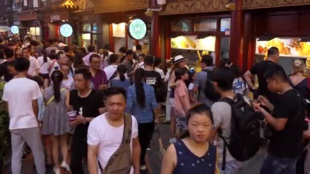 Beijing Kina Juli 2017 Night Market Mat Gatan Beijing Kina — Stockvideo