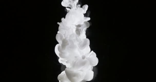 Concept Art witte verf In Water als rook In Slowmotion — Stockvideo