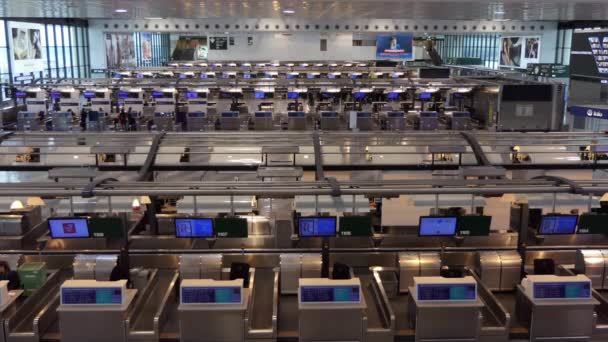 Vista Del Aeropuerto Internacional Malpensa Milán Italia Europa Interior Terminal — Vídeos de Stock