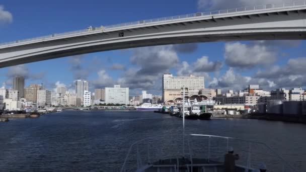 Vista Urbana Naha Ilha Okinawa Japão Ásia Cidade Japonesa Vista — Vídeo de Stock