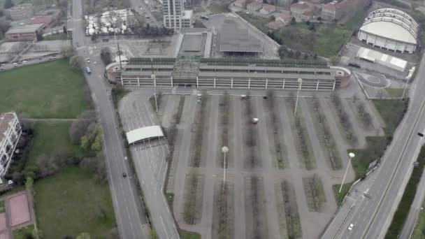 Vista Aérea Distrito Lampugnano Milão Itália Durante Pandemia Covid Área — Vídeo de Stock