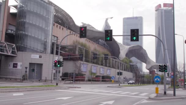 Milano Italia Aprile 2020 Portello Fiera Citylife Milano Durante Epidemia — Video Stock