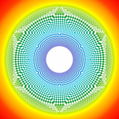Sacred Geometry - Flower of life - Rainbow pattern, Vector Illustration clipart