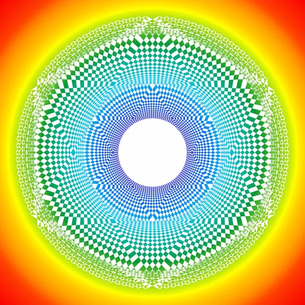 Sacred Geometry Flower Life Rainbow Pattern Vector Illustration — Stock Vector