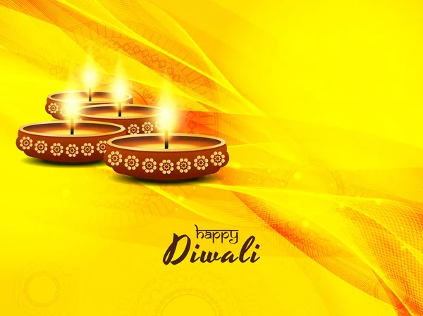 Abstract Happy Diwali fundo religioso — Vetor de Stock