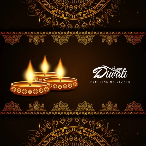 Happy Diwali tło religijne — Wektor stockowy