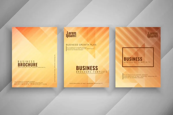 Abstract geometric business brochure set — Stock Vector
