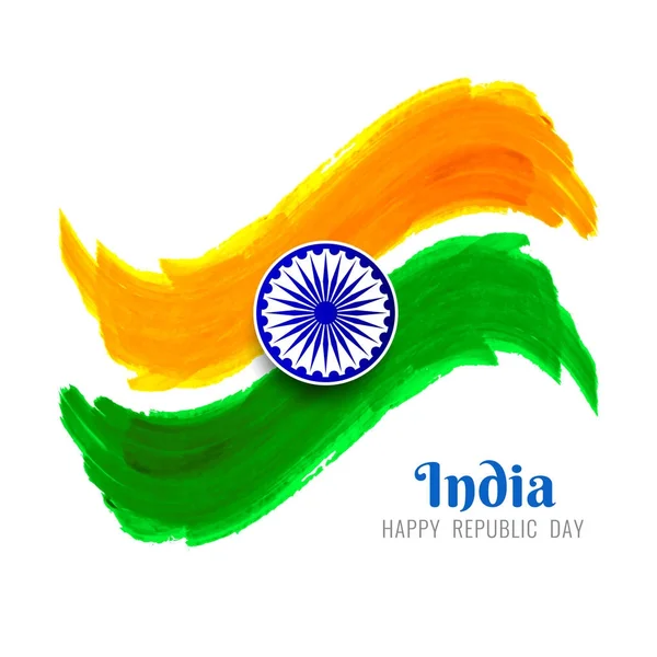 抽象印度国旗主题波浪设计背景 — 图库矢量图片