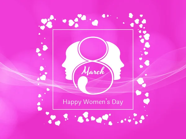 Abstract Happy Women's Day pink background design