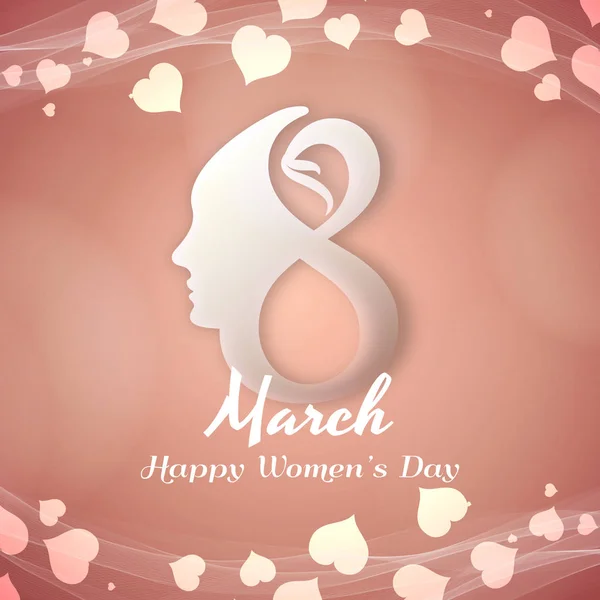 Abstract Happy Women's Day stylish background design — Stock Vector