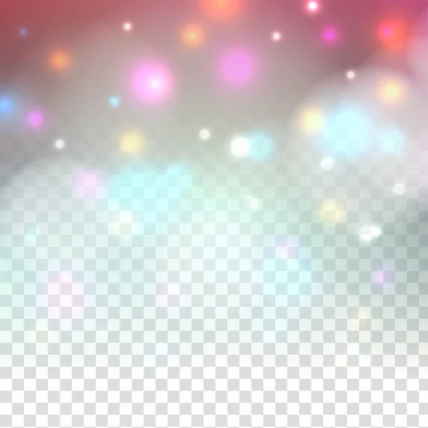 Absztrakt színes csillogó glitter design átlátszó háttérben — Stock Vector
