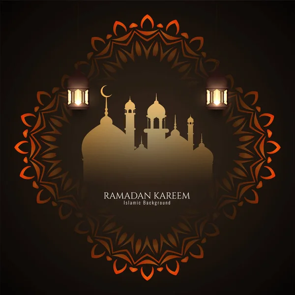 Dini Ramazan Kareem Dekoratif Arkaplan Vektörü — Stok Vektör