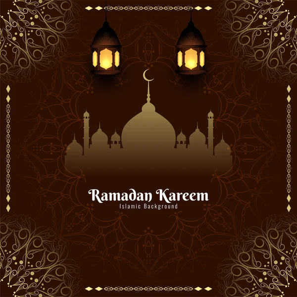 Ramadán Kareem Festival Islámico Vector Fondo — Archivo Imágenes Vectoriales