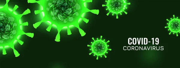 Covid Coronavirus Ausbruch Banner Design Vektor — Stockvektor