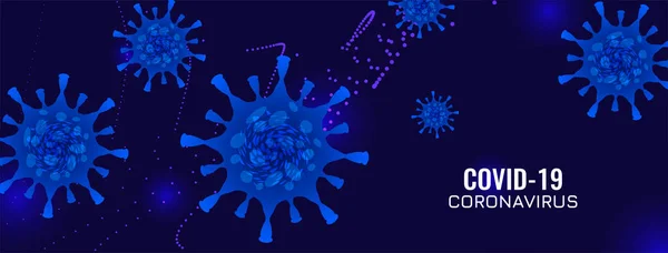 Covid Koronavirus Infekce Banner Design Vektor — Stockový vektor