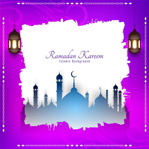 Festival Islamique Ramadan Kareem Fond Vecteur — Image vectorielle