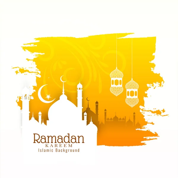Festival Islâmico Ramadan Kareem Vetor Fundo —  Vetores de Stock