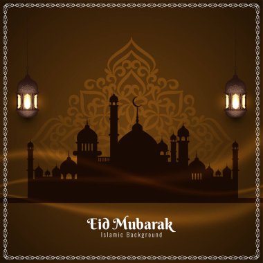 Bayram Mübarek festivali arka plan vektörünü selamlıyor