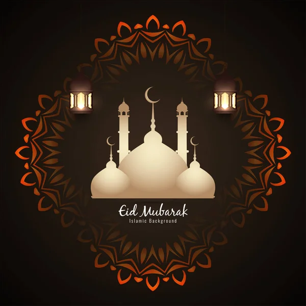 Eid Mubarak Islamico Bellissimo Vettore Sfondo — Vettoriale Stock