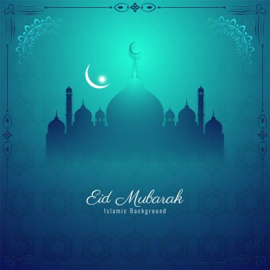 Kurban Mübarek İslami Festivali arka plan vektörünü selamlıyor