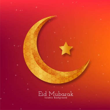 İslami hilal ay vektörlü Mübarek arka planı
