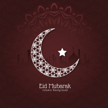 Hilal ay vektörü ile Mübarek Kurban arkaplanı
