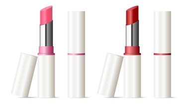 Moda ruj modeli seti. Vektör illüstrasyonu.