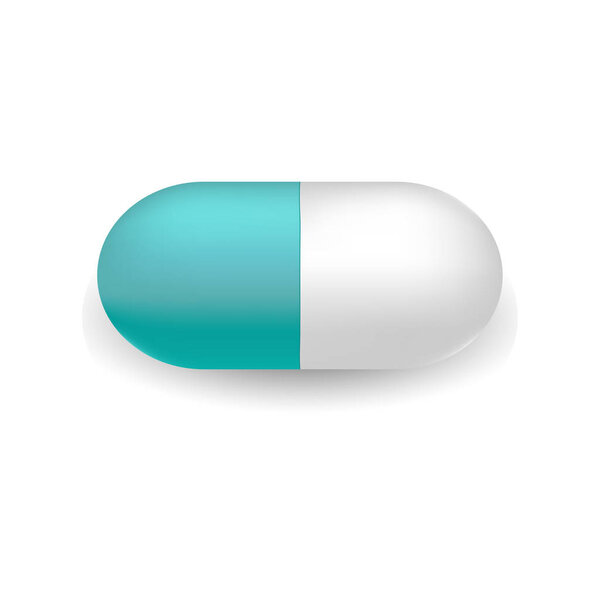 Аптечные таблетки изолированный белый фон. Капсулы
