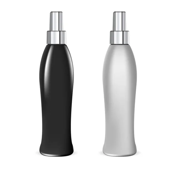 Protección del cabello spray cosmético botella mockup . — Vector de stock