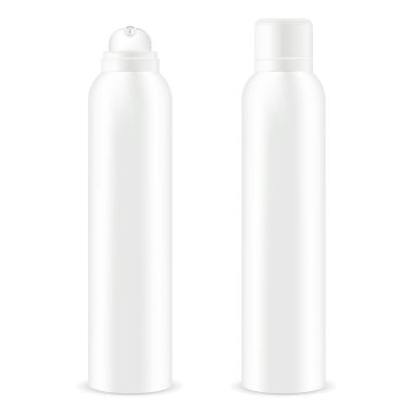 Aerosol spray metal bottle with lid. Deodorant