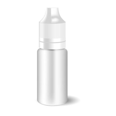 Boş beyaz tüp sıvı şişe kapağı.
