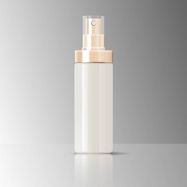Kozmetik şişesi sprey sprey kabı parlak cam.