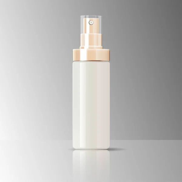 Butelka kosmetyczna może opryskiwać pojemnik z błyszczącego szkła — Wektor stockowy