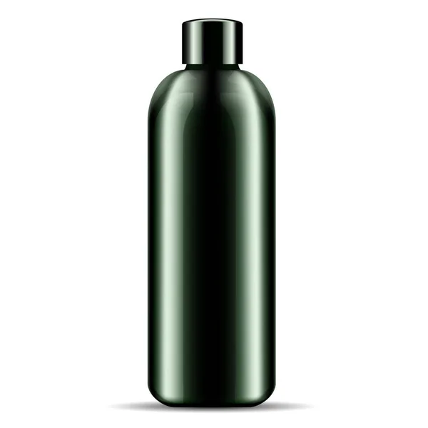 Shampooing douche gel bulle bain cosmétique bouteille — Image vectorielle