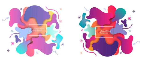 Puzzle style formes liquides pastel et couleur vive — Image vectorielle