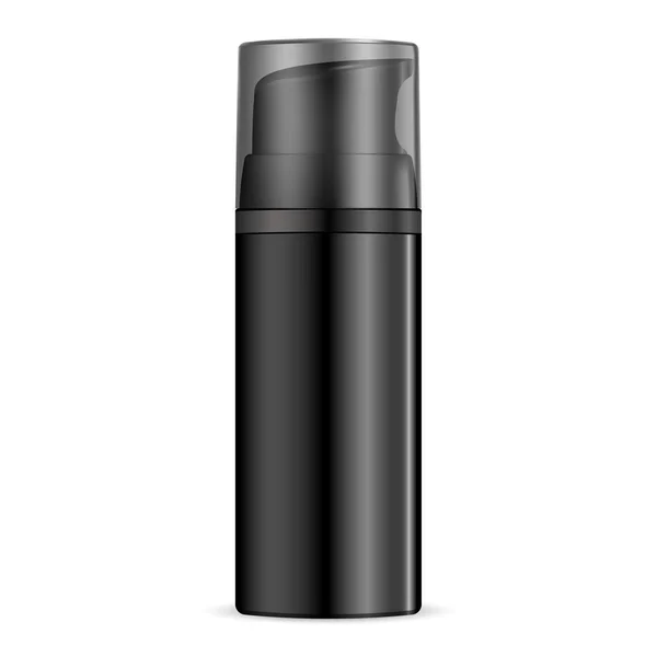 Nero mens cosmetici crema idratante dispenser bottiglia — Vettoriale Stock